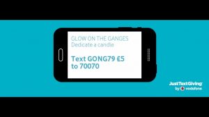 Glow on the Ganges text a donation