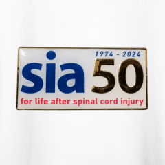 SIA 50th pin badge