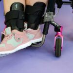 Pink grey trainers from Friendly Shoes