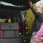 Preparing to load a wheelchair into the WAV