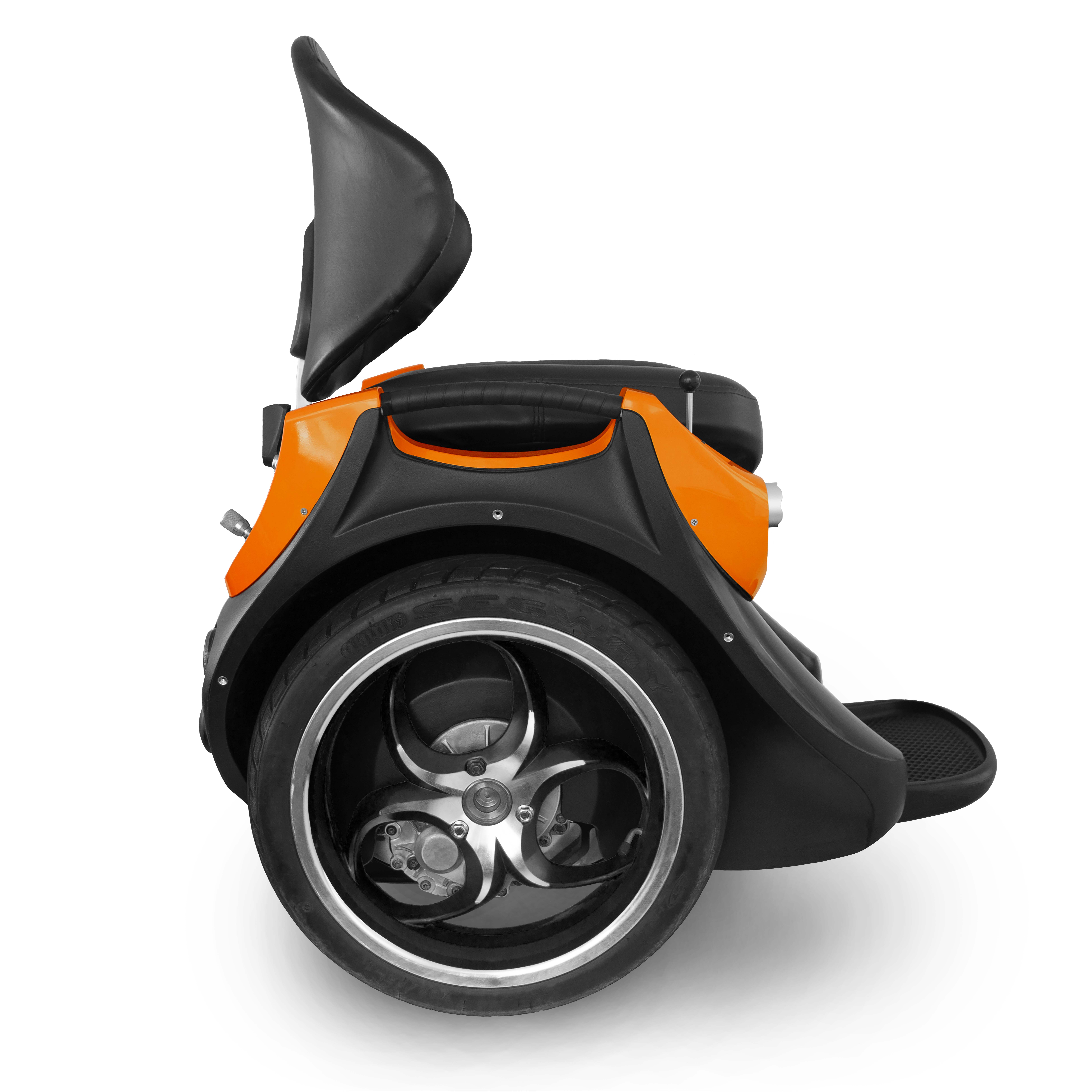 Right side view of orange omeo