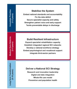 Building a National Spinal Cord Injury Strategy - identified priorities
