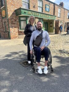 martin hibbert coronation street set outside of the rovers return