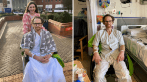 Ian Westmoreland in hospital post injury