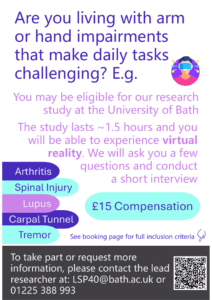 Uni Bath VR research study poster