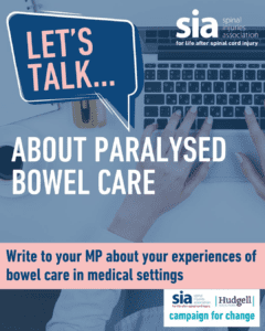 lets talk about paralysed bowel care - write to your mp