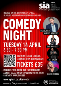 SIA Charity Comedy Night Birmingham Apr 2026 poster