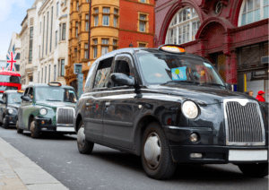 Travelling by Taxi Canva Stock