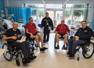 Two of our support network team visiting people in hospital
