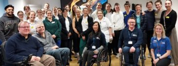 Our team with hospital staff at an in service training event