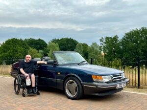 david bateman beside car